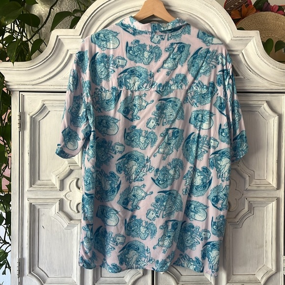 5 for $25! Men’s H&M SpongeBob Button-down Collar Blue/Light Pink Size M. - Picture 3 of 9